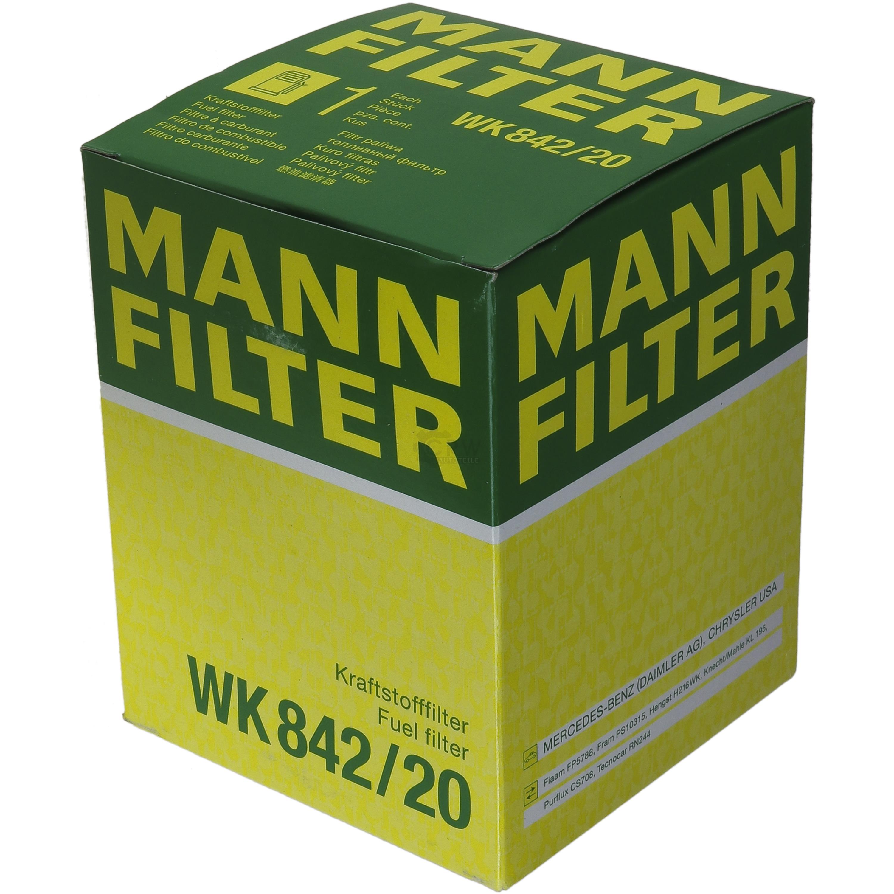 MANN-FILTER Kraftstofffilter WK 842/20 Fuel Filter