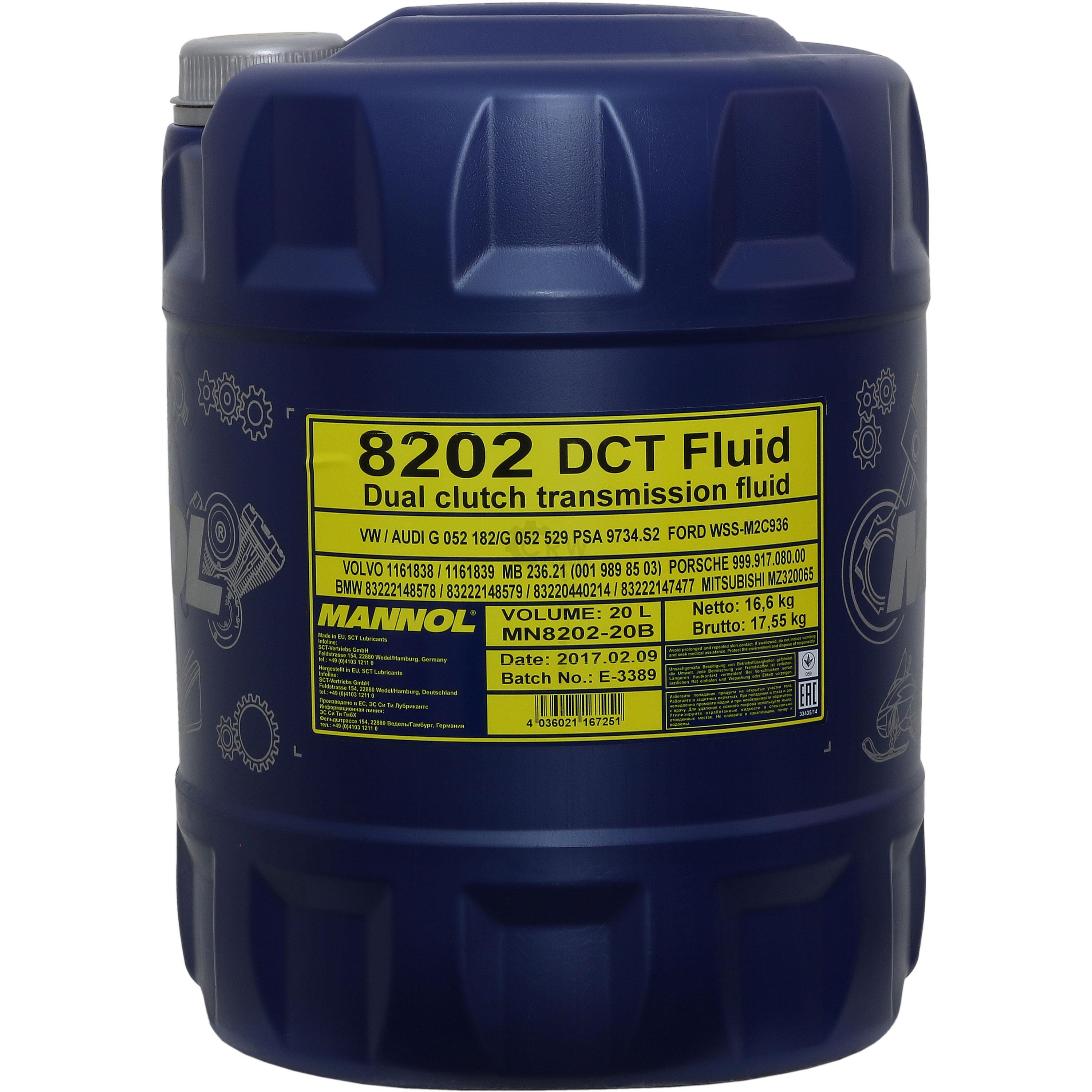20 Liter  MANNOL Getriebeöl 8202 DCT Fluid Gear Oil