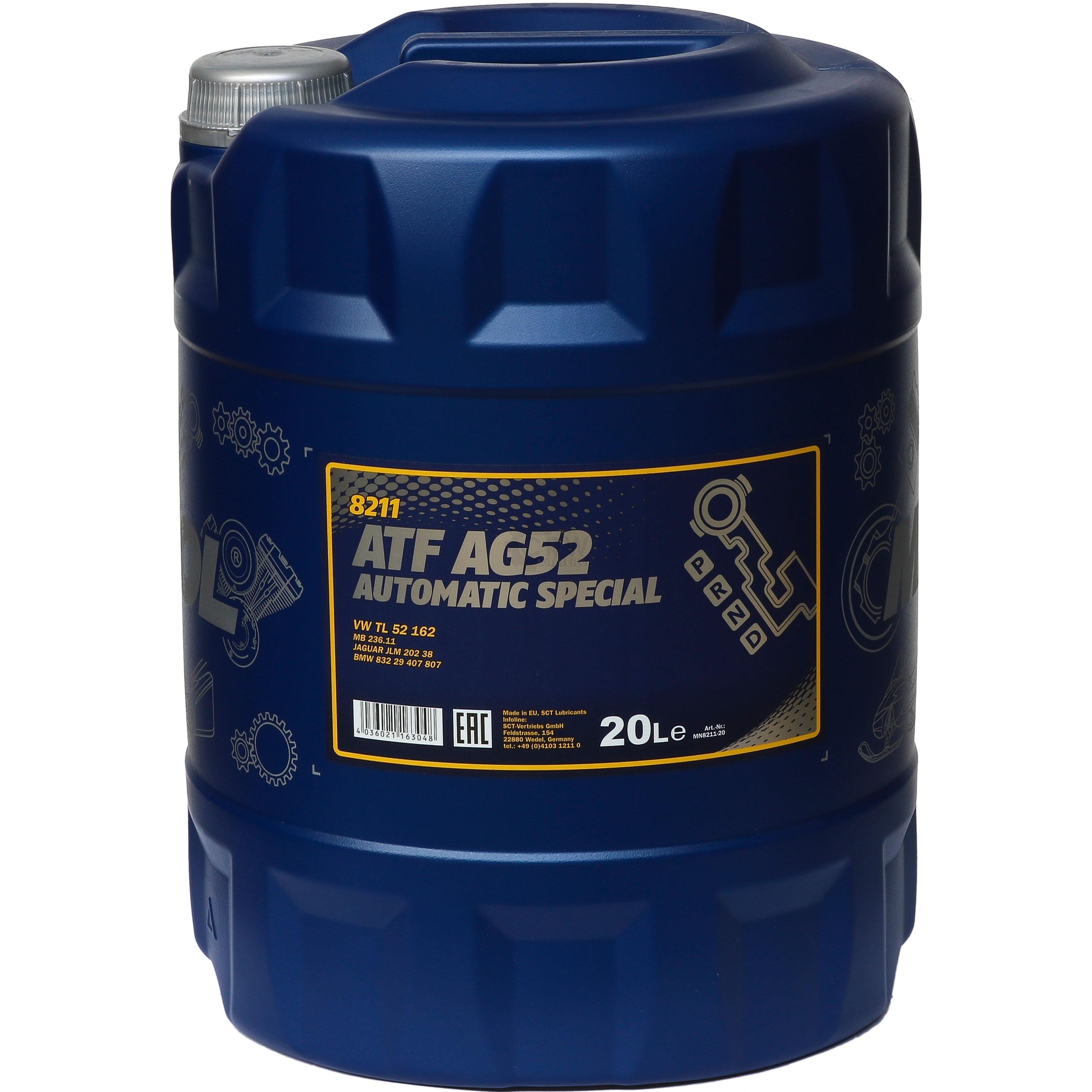 20 Liter  MANNOL Automatikgetriebeöl ATF AG52 Automatic Special