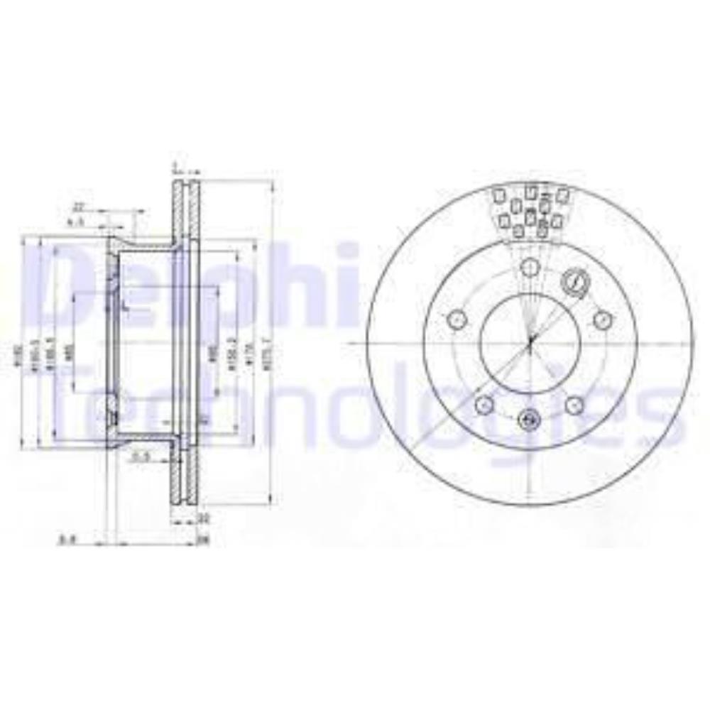DELPHI Satz Bremsbeläge + Bremsscheiben belüftet vorne für Mercedes Sprinter