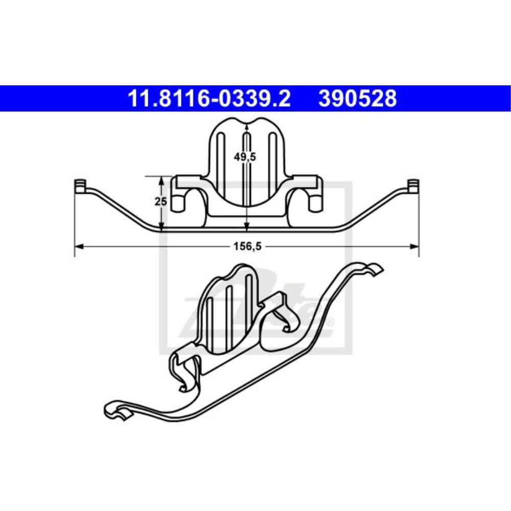 ATE 11.8116-0339.2 Feder, Bremssattel