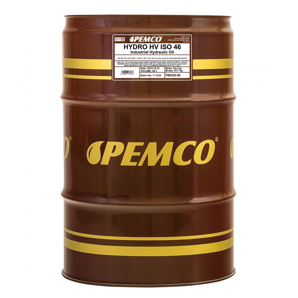 60 Liter  PEMCO Hydrauliköl Hydro HV ISO 46 HKP 68 Oil
