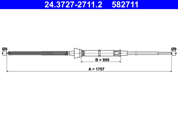 ATE 24.3727-2711.2 Seilzug, Feststellbremse