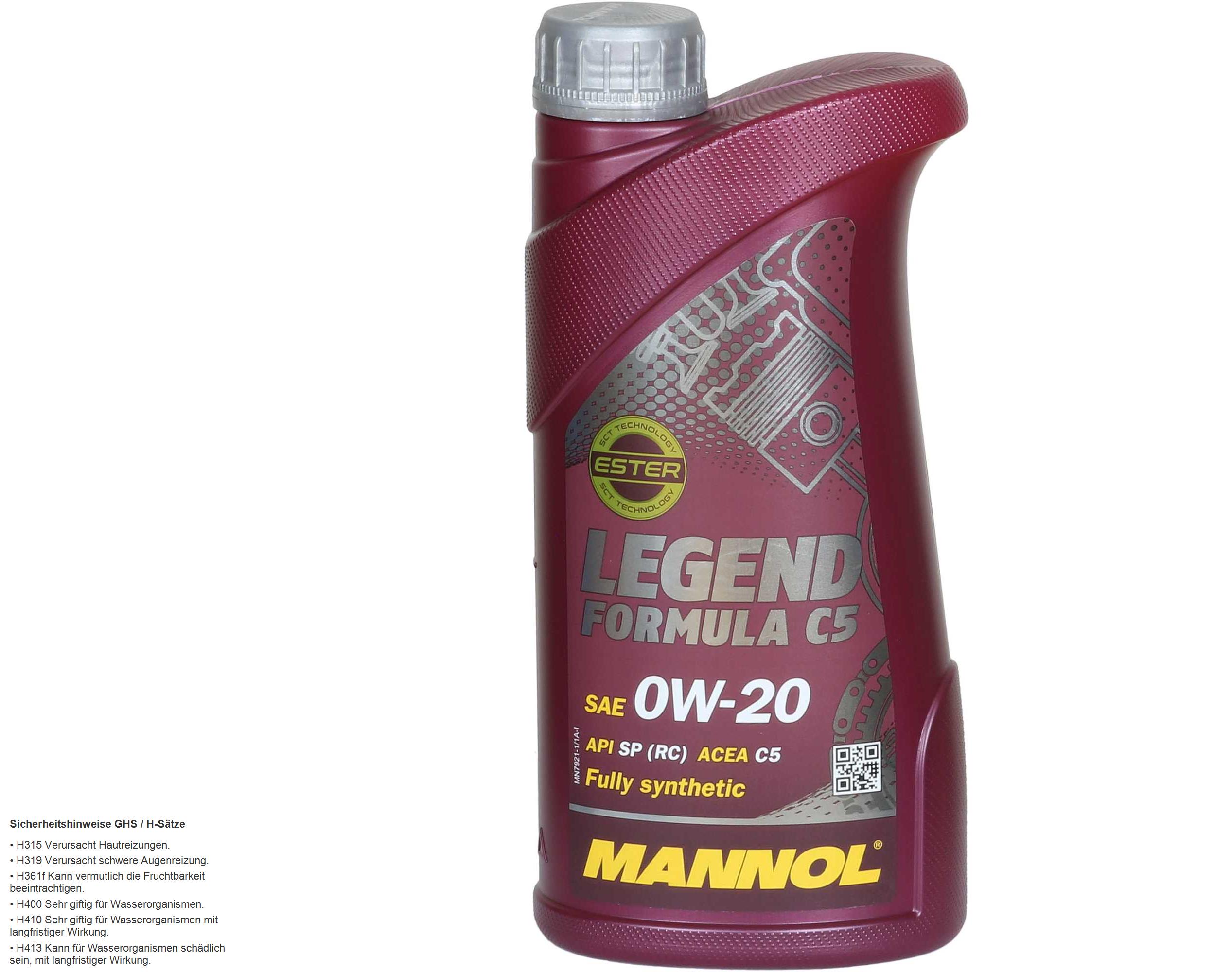 1 Liter MANNOL 7921 0W-20 Legend Formula C5 Motoröl Engine Oil
