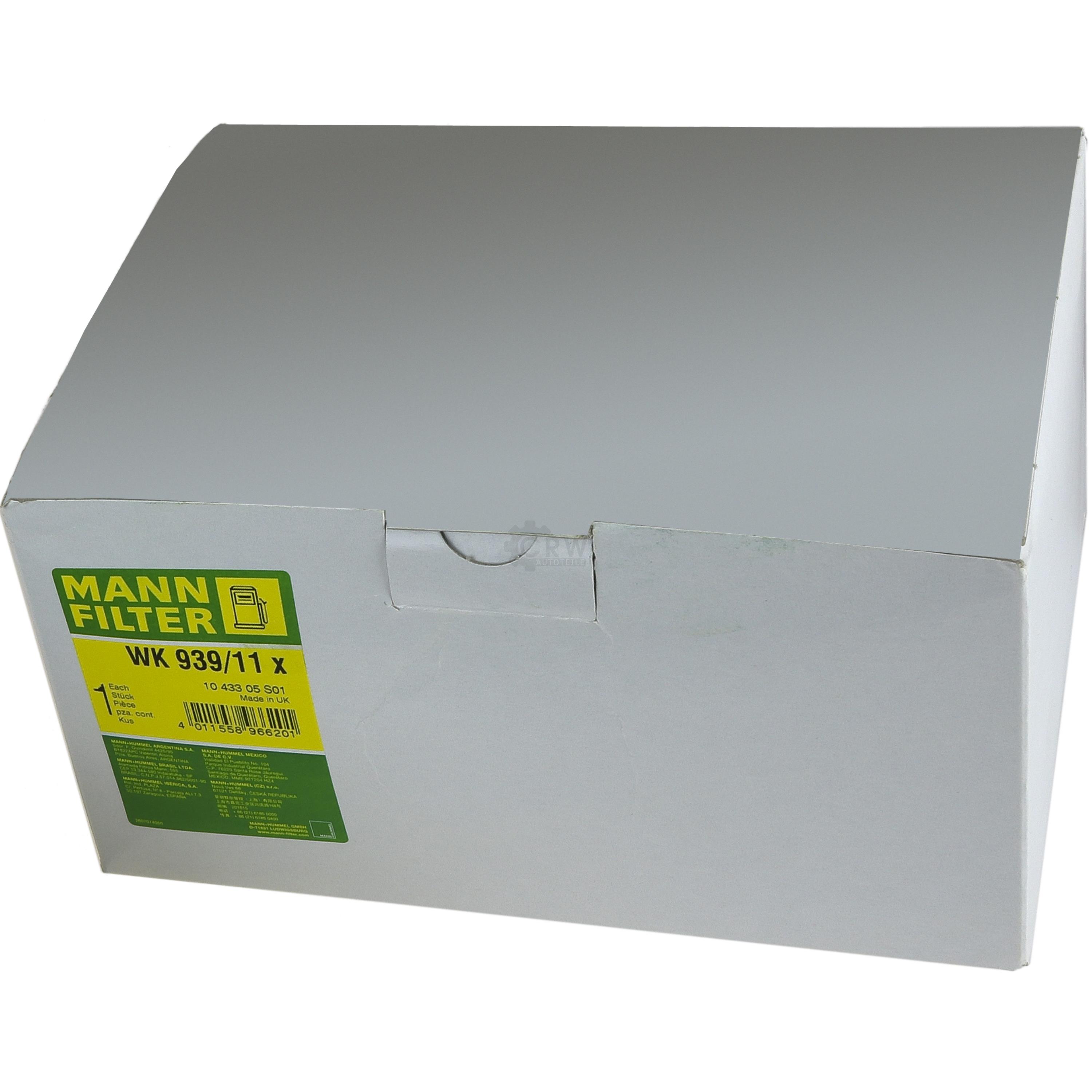 MANN-FILTER Kraftstofffilter WK 939/11 x Fuel Filter