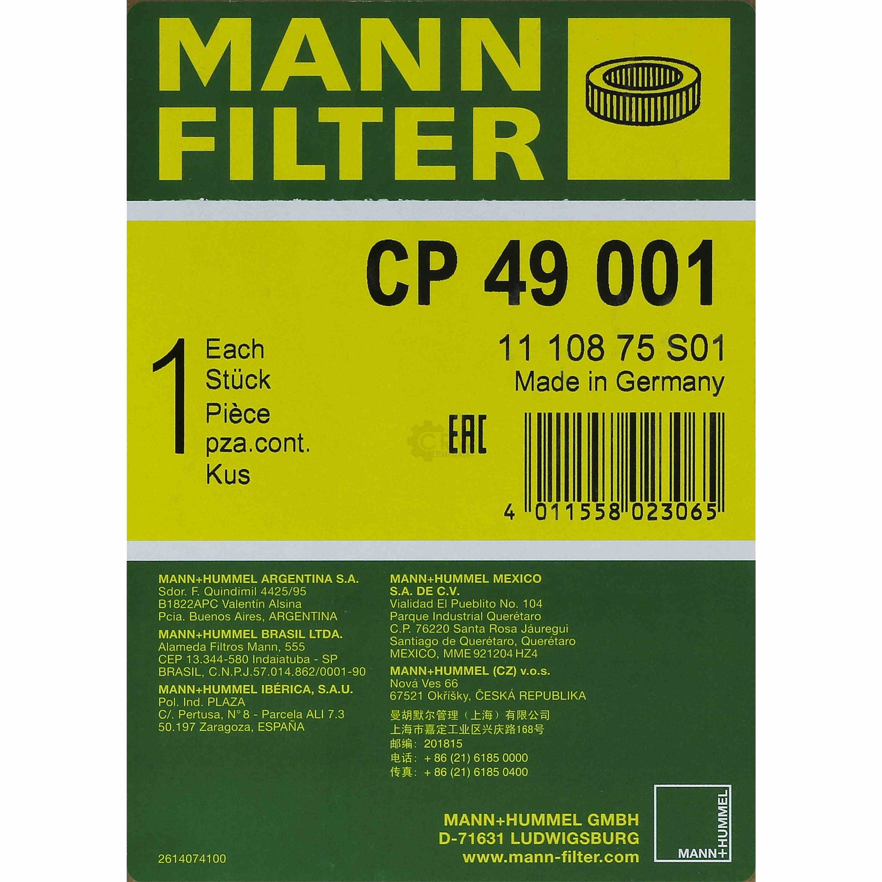 MANN Luft Filter CP 49 001