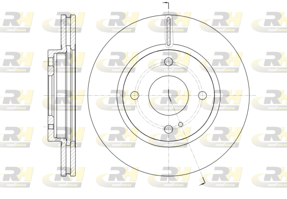 ROADHOUSE 2x Bremsscheiben vorne Ø2579 belüftet für Ford Fiesta VI KA+