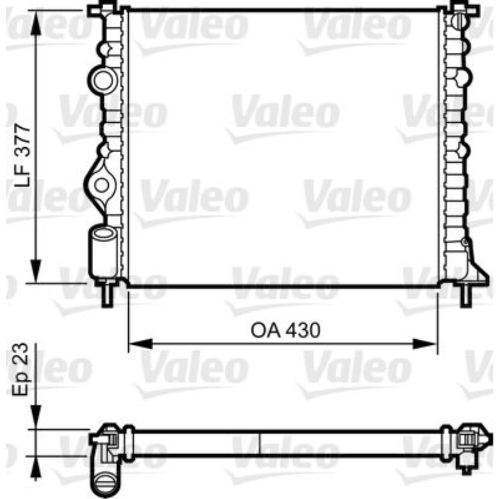 VALEO Wasserkühler Motorkühler Alu für Renault Megane Scenic JA0/1_ 1.6 16V