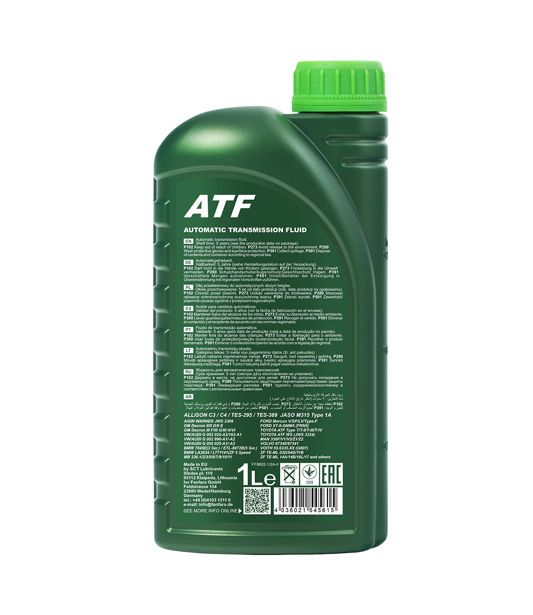1 Liter  FANFARO Automatikgetriebeöl ATF Universal Full Synthetic