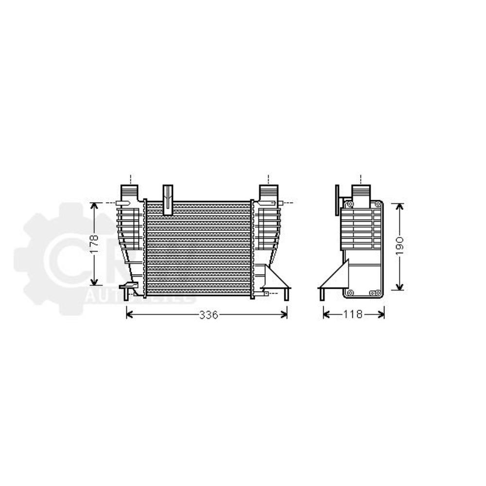 Ladeluftkühler Kühler Ladeluft für Nissan Note E11 NE11