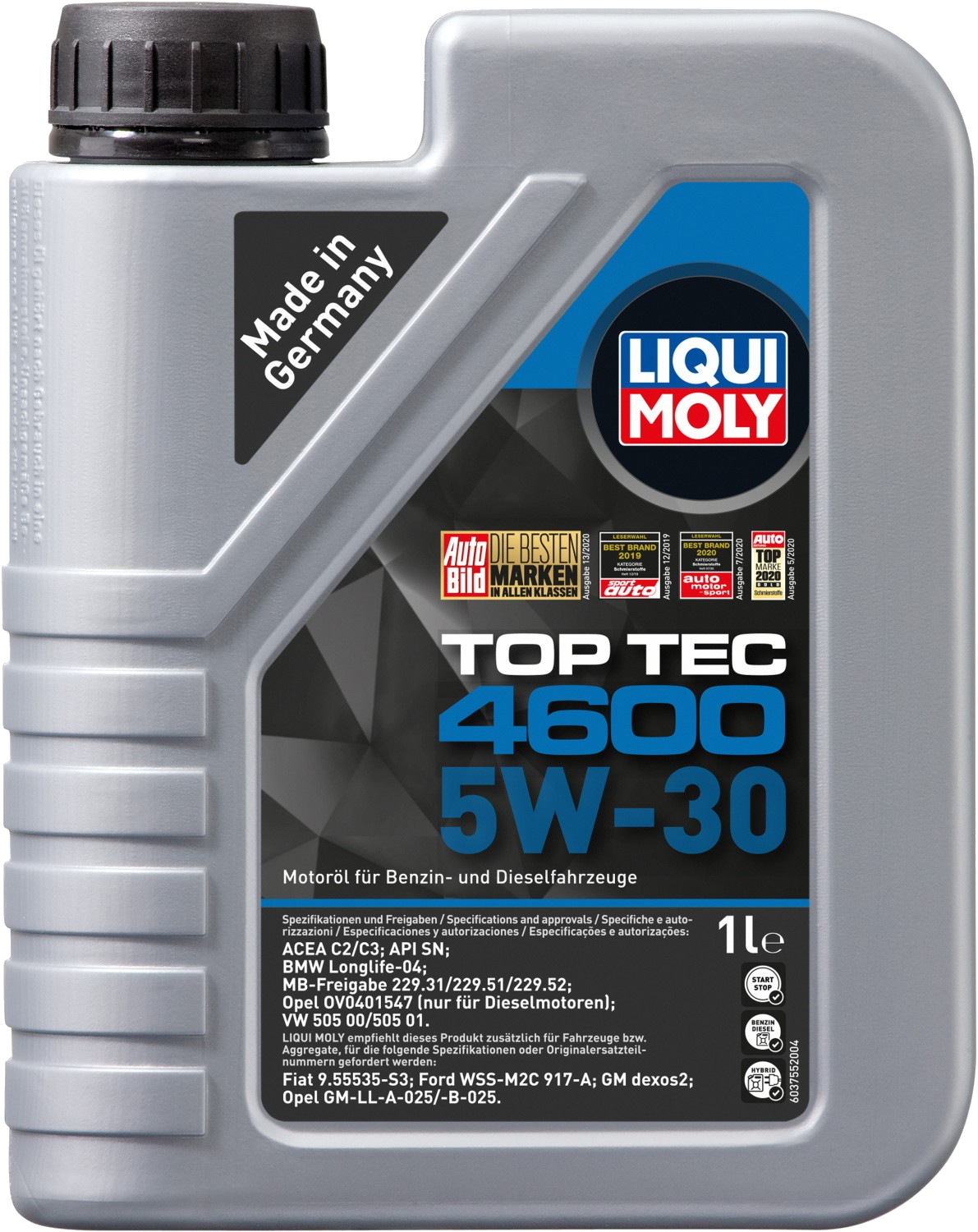  Liqui Moly 3755 1x1 Liter Top Tec 4600 5W-30 Öl Motoröl