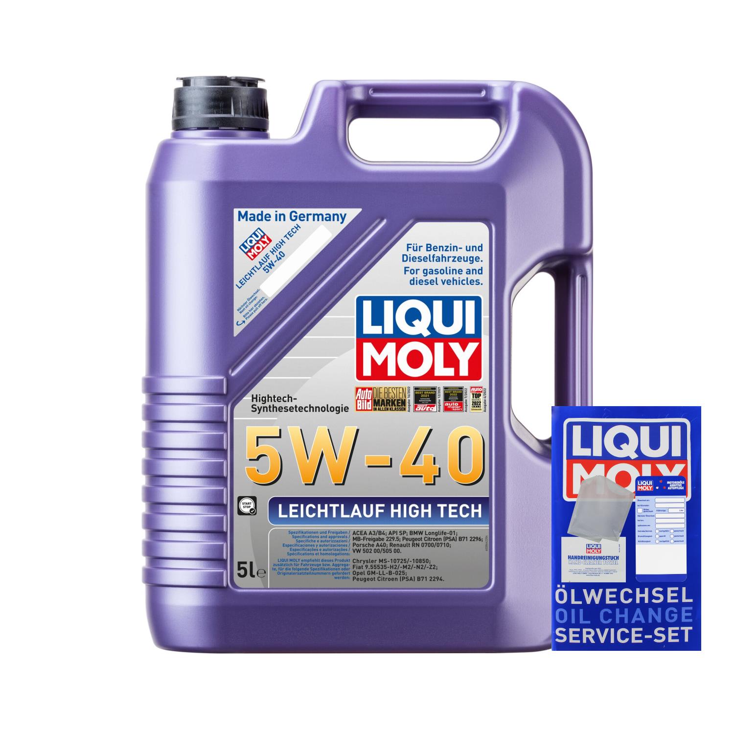5L  Liqui Moly Leichtlauf High Tech 5W-40 Motoröl Engine Oil