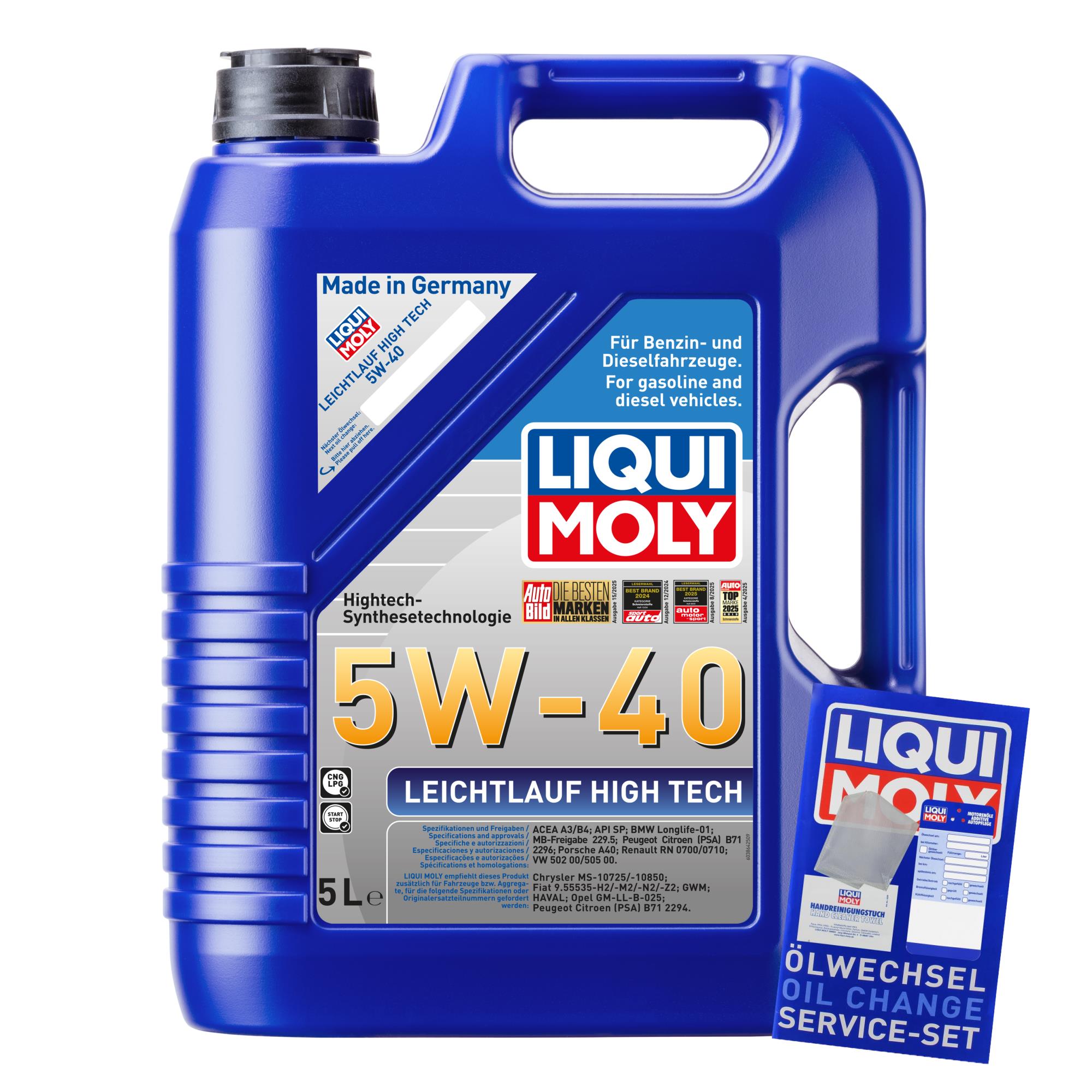 5L  Liqui Moly Leichtlauf High Tech 5W-40 Motoröl Engine Oil