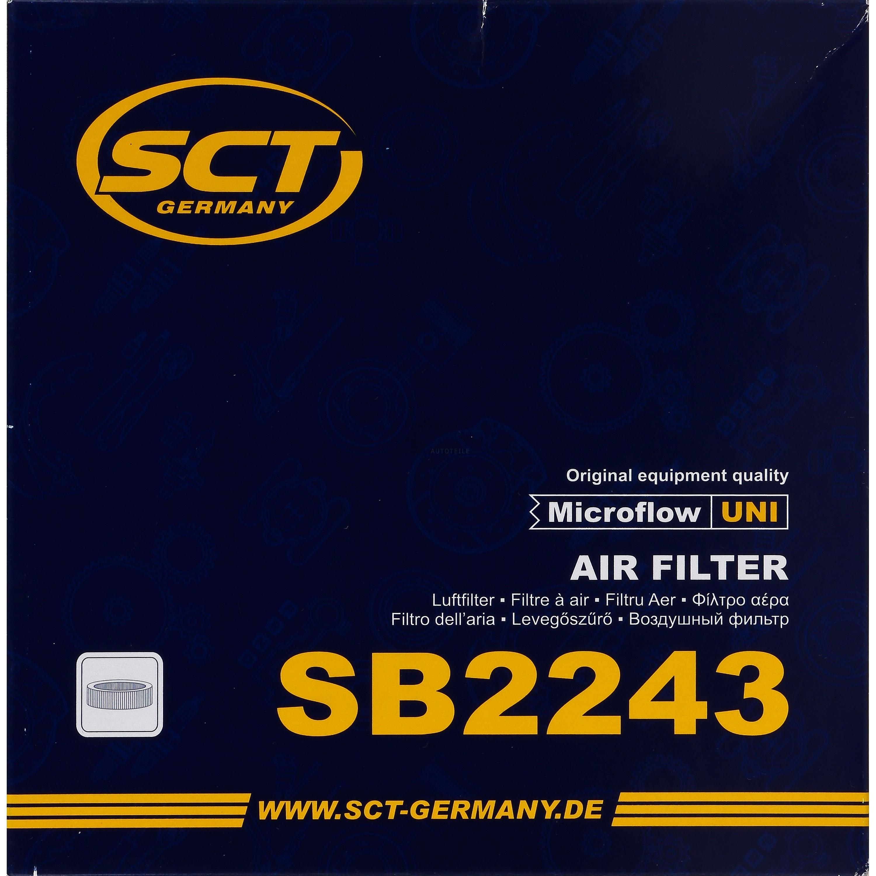 SCT Luftfilter Motorluftfilter SB 2243 Air Filter