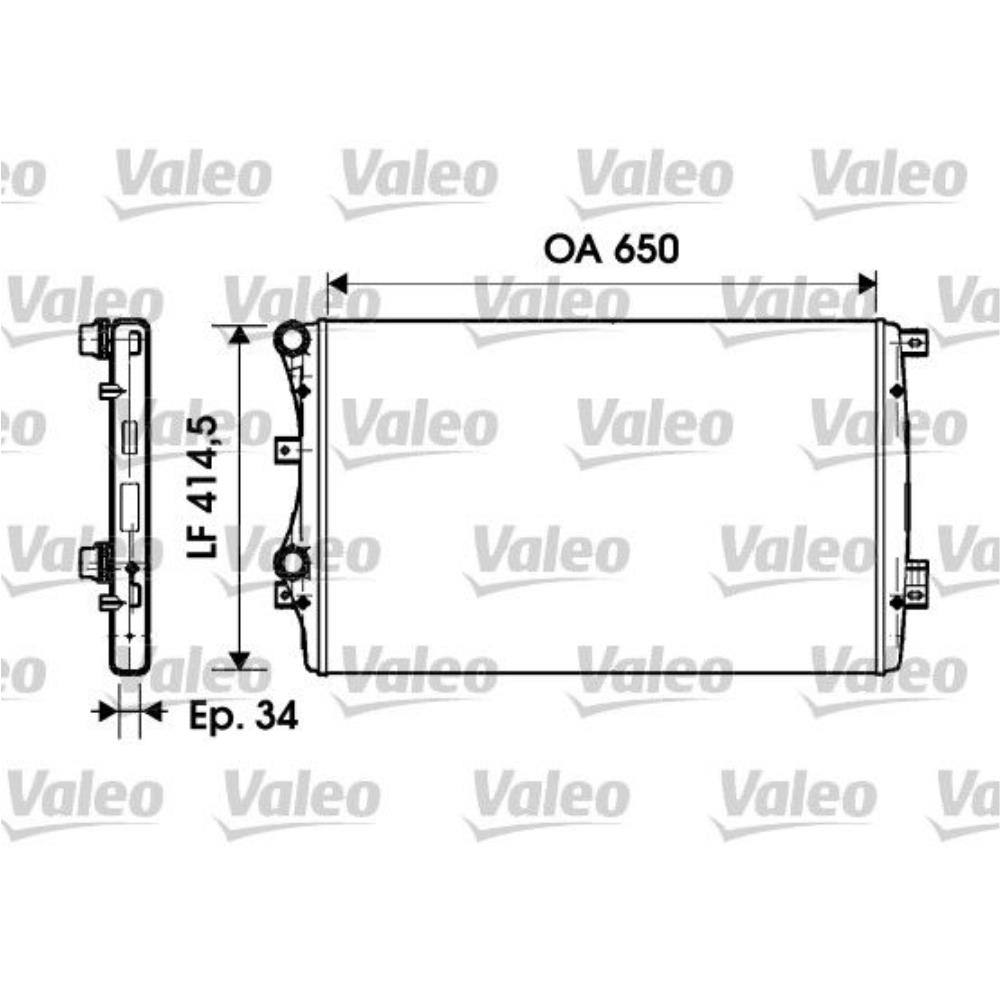 VALEO Wasserkühler Motorkühler Alu für VW Golf VI 5K1 1.4 TSI 1.8 1K1 1.9 TDI