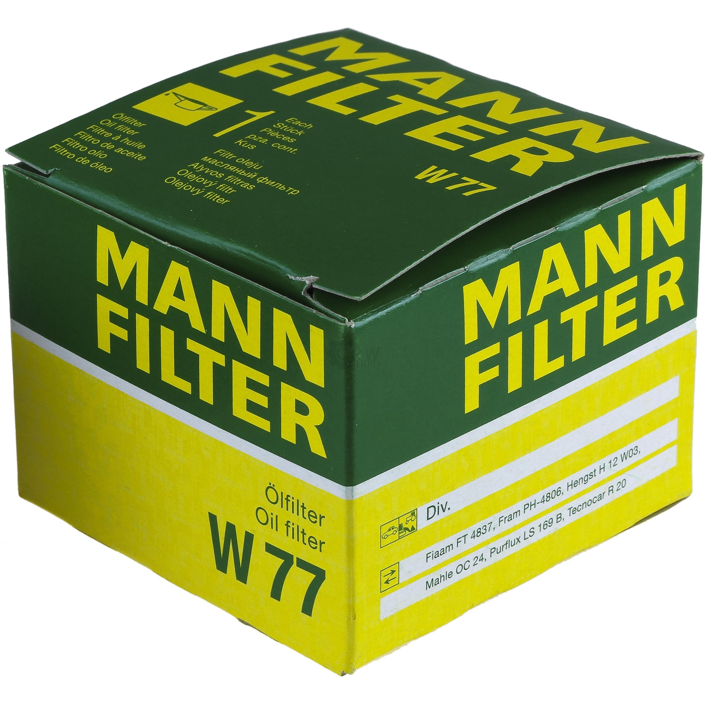 MANN-FILTER Ölfilter für Renault 4 112_ 1.1 0.8 5 122_ 1.0 R21_ R23_ Maserati