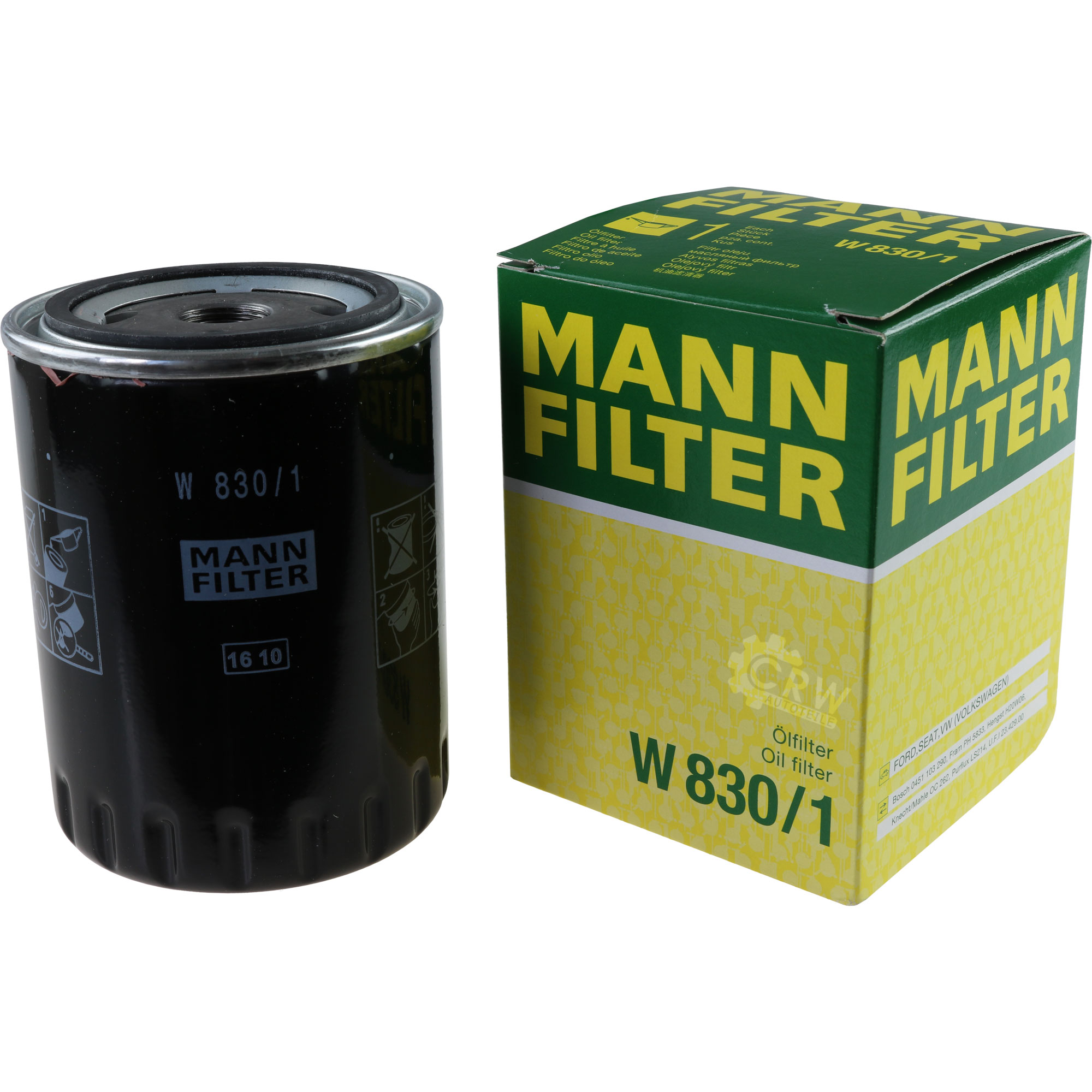 MANN-FILTER Ölfilter W 830/1 Oil Filter