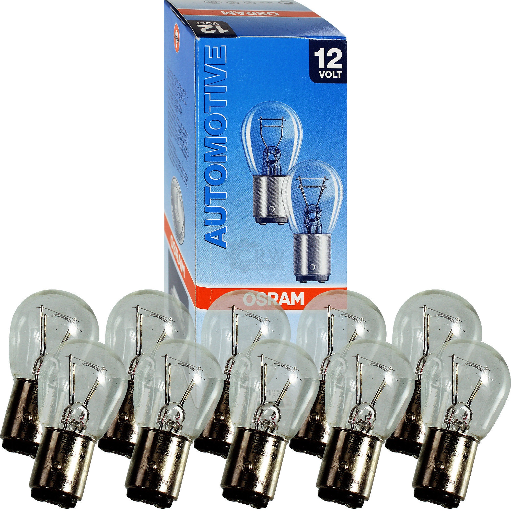 OSRAM Automotive P21/4W 12V 21/4W Sockel BAZ15d 10 Stück