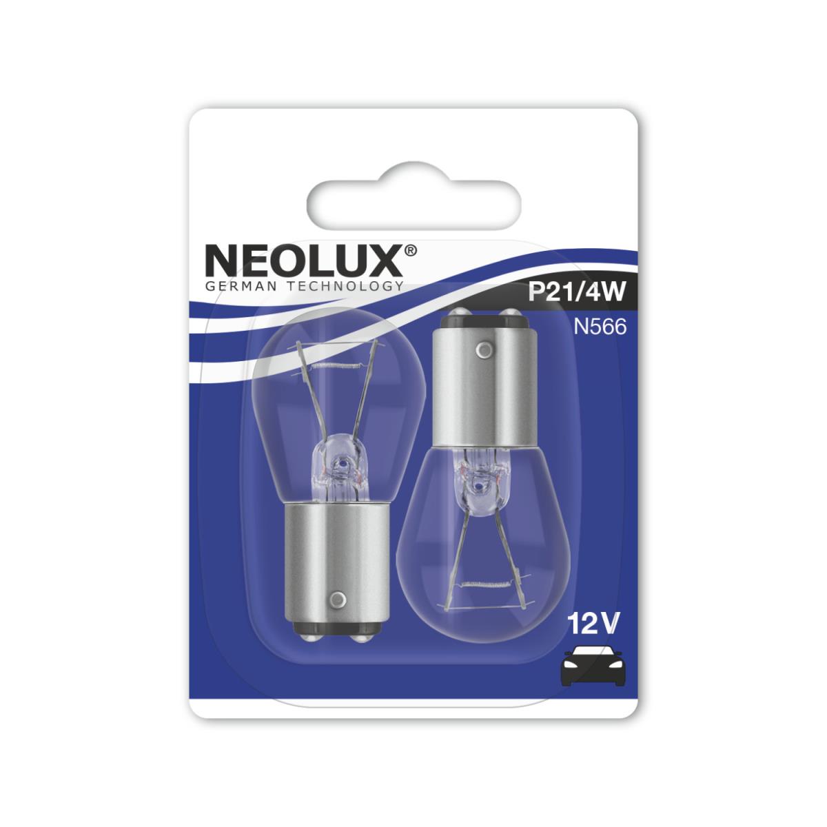 NEOLUX Set 2x P21/4W Standard 21/4W BAZ15d 12V Blister Lampe Birne