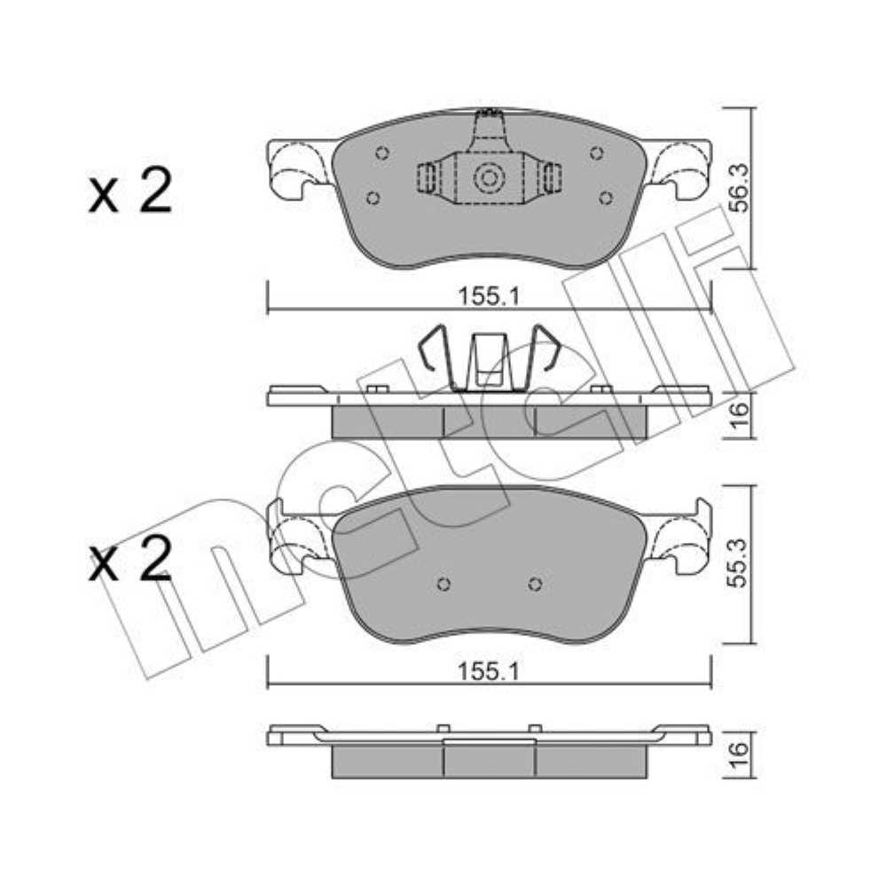 METELLI Bremsbeläge Bremsbelegsatz vorne für Ford Fiesta VII