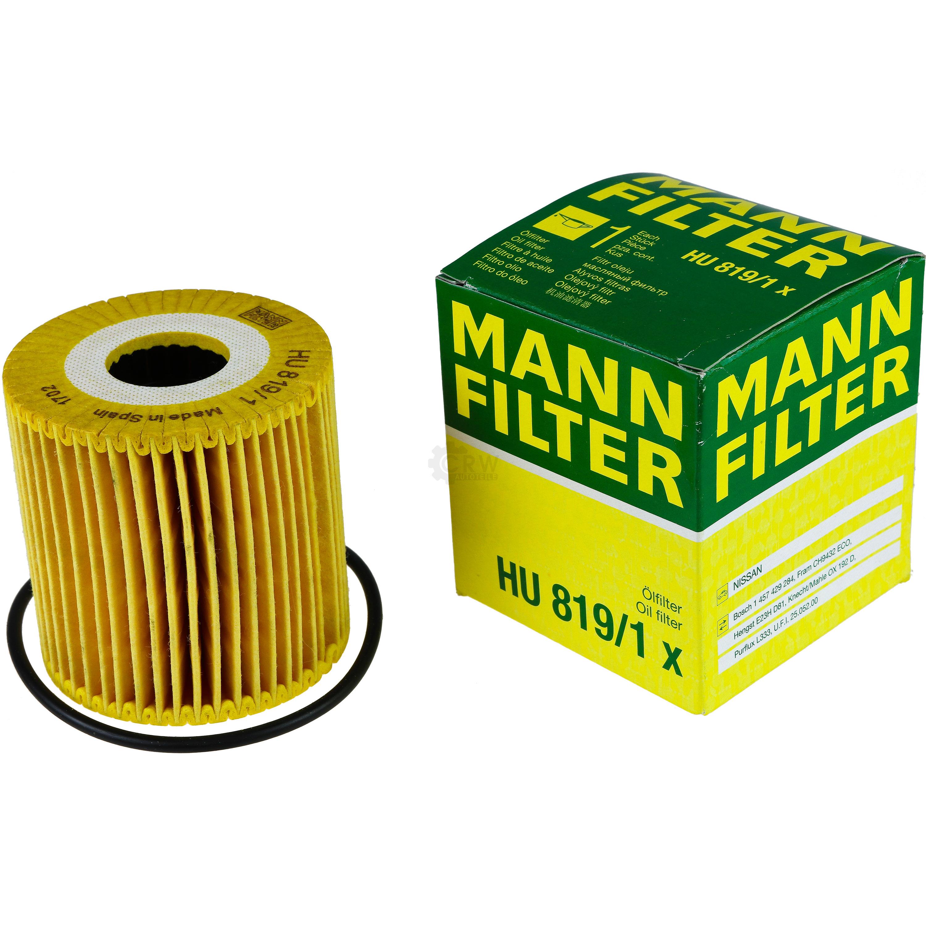 MANN-FILTER Ölfilter HU 819/1 x Oil Filter