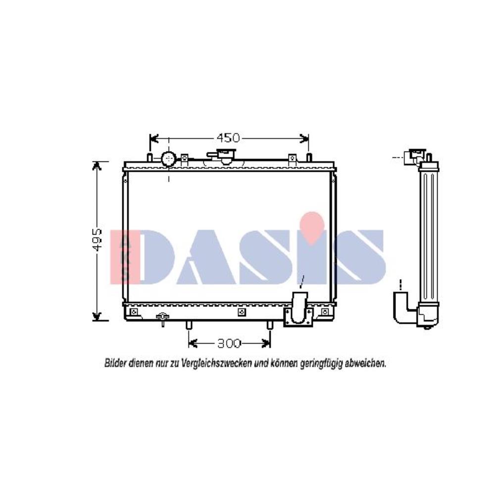 Wasserkühler Kühlrippen gelötet für Mitsubishi L 200 K7_T K6_T 2.5