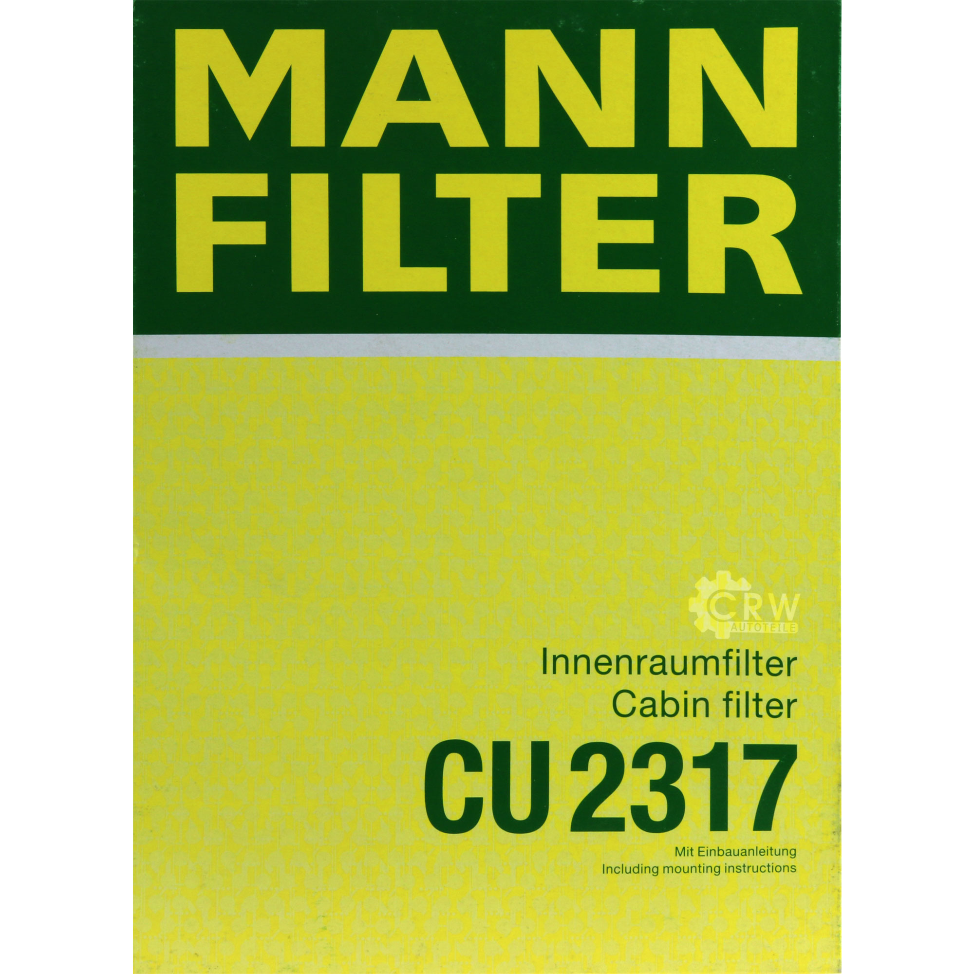 MANN-FILTER Innenraumfilter Pollenfilter CU 2317