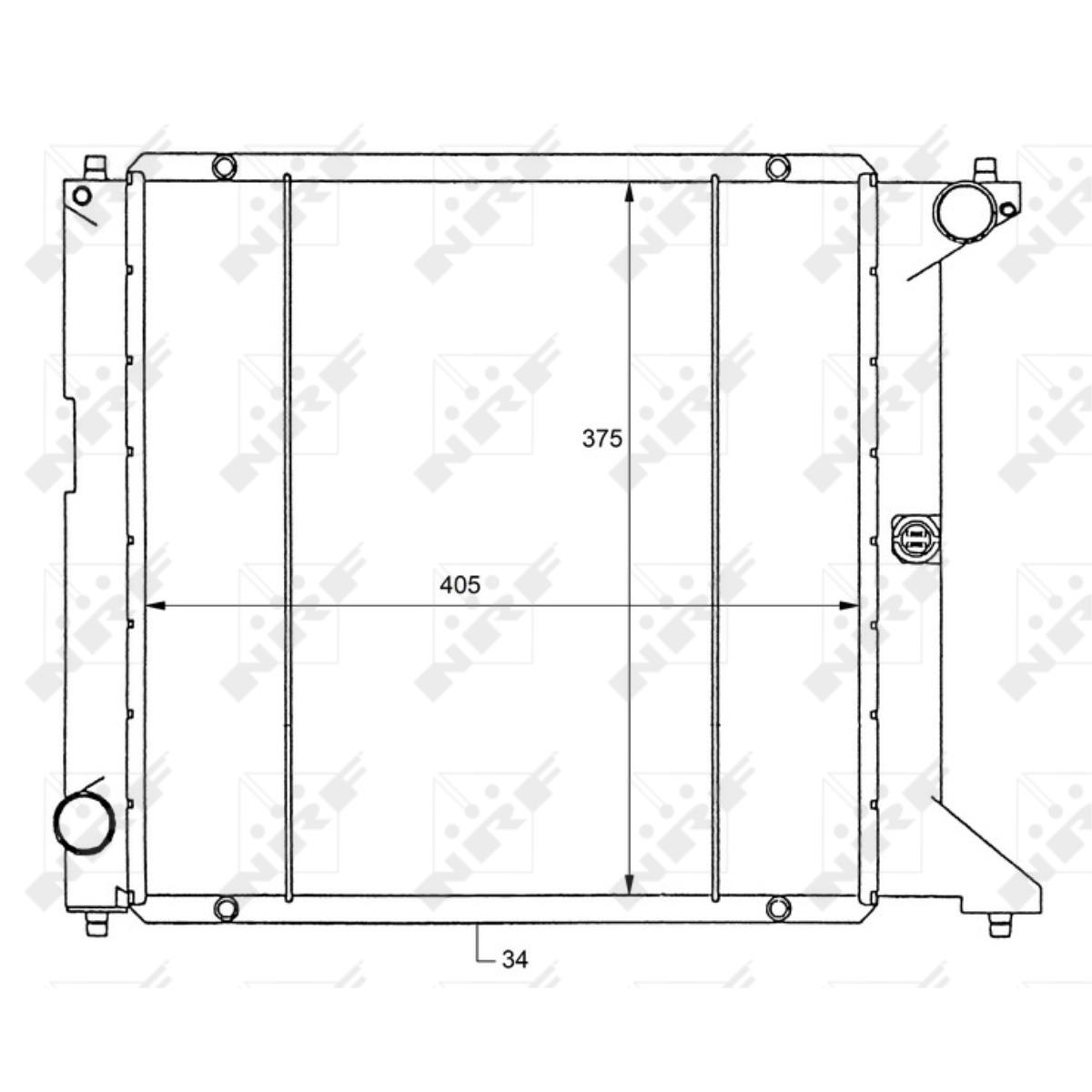 Kühler Motorkühlung für Rover 200 Schrägheck 218 TD 400