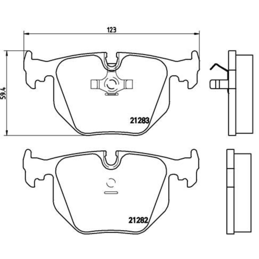 BREMBO Bremsbeläge hinten für BMW 8er 5er Maserati Quattroporte IV Ghibli II