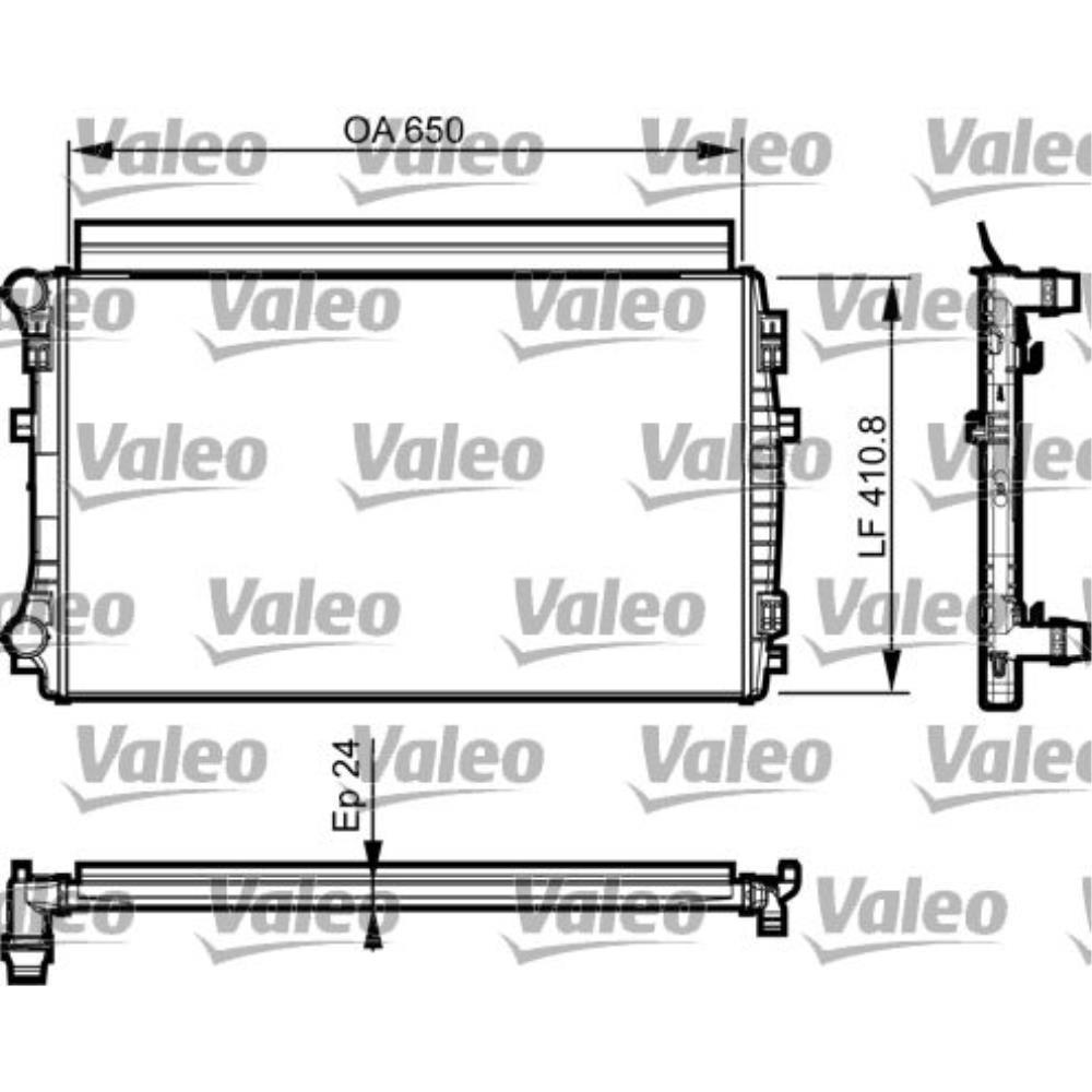 VALEO Wasserkühler Motorkühler Alu für VW Passat Variant 3G5 2.0 TDI 1.6 Skoda