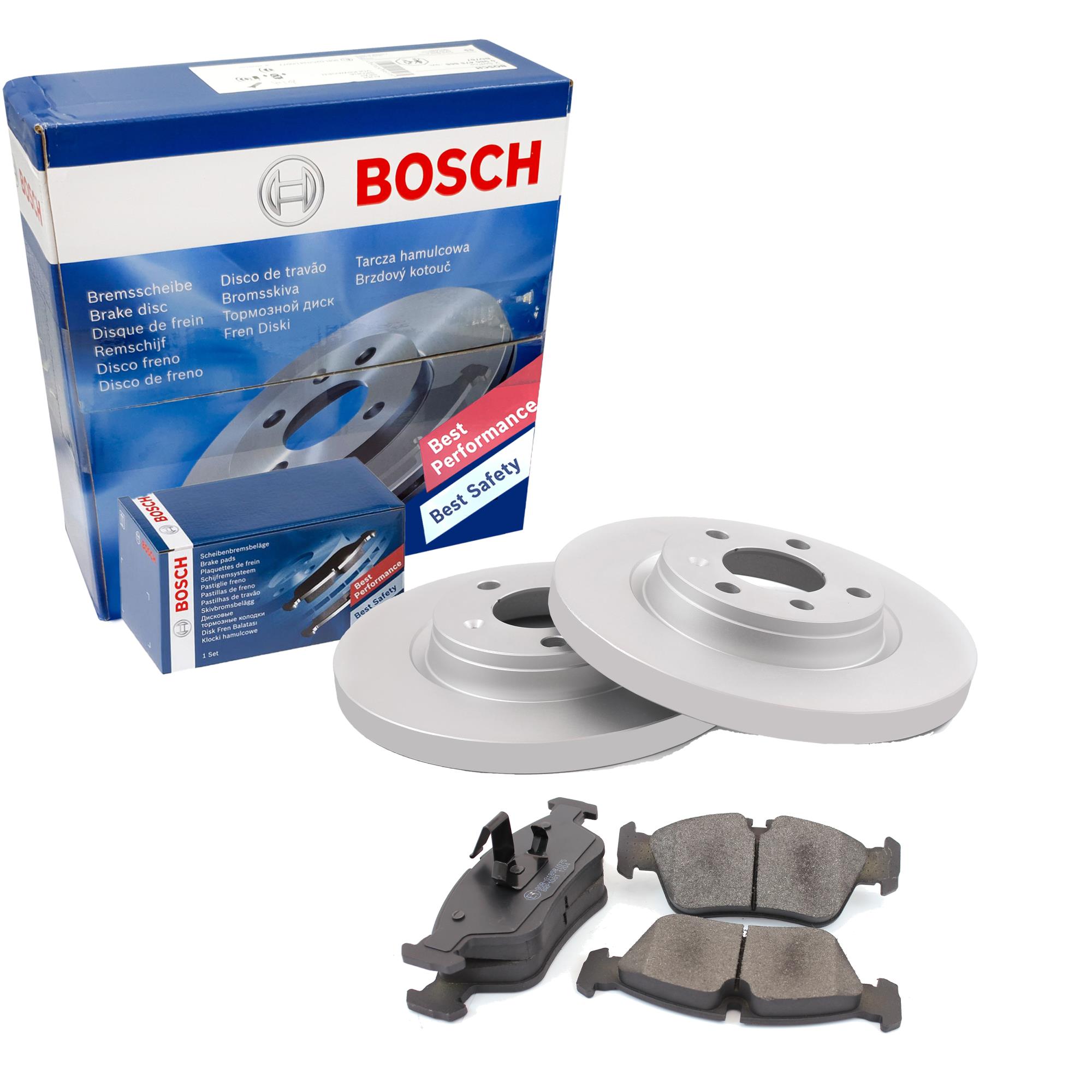 BOSCH Satz Bremsbeläge + Bremsscheiben Voll hinten für Hyundai IX35 LM EL