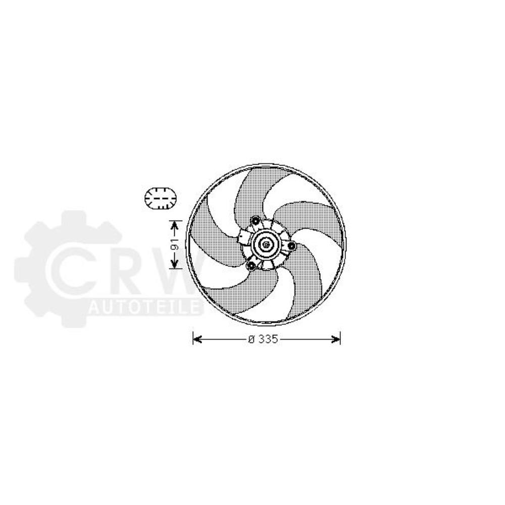 Lüfter Motorkühlung Kühlerlüfter für Peugeot 307 3A/C CC 3B SW 3H 3E