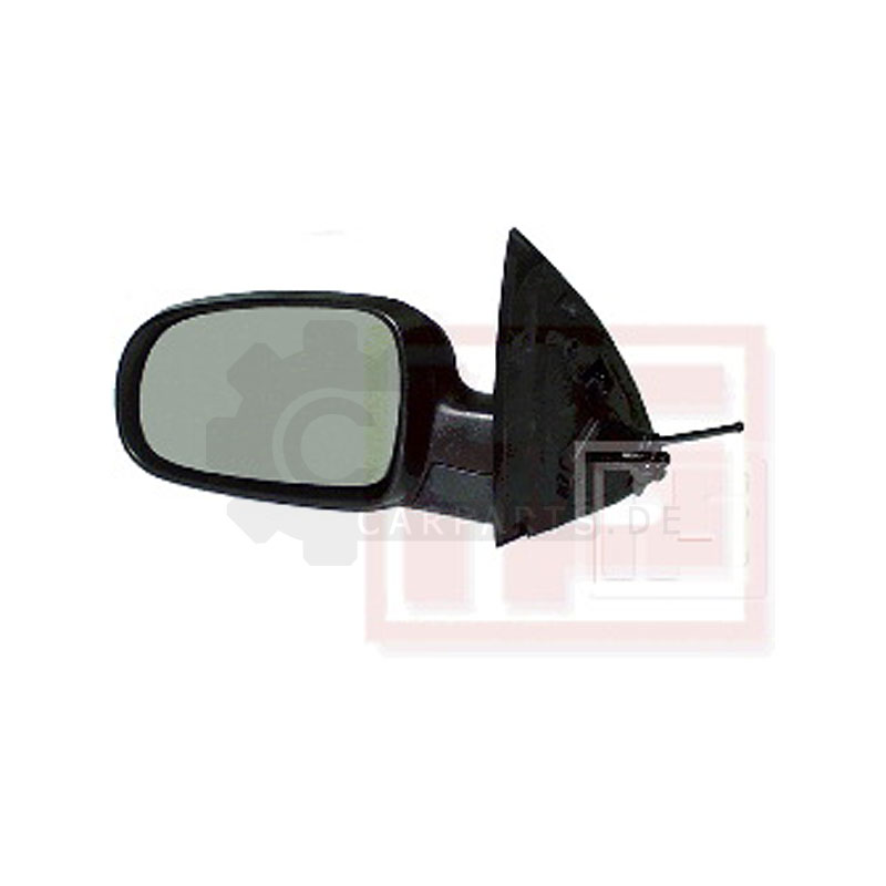 Außenspiegel links für Opel  Corsa C schwarz asphärisch Komplettspiegel CYE