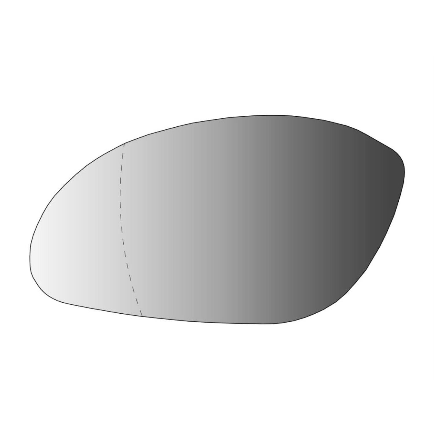 Spiegelglas Außenspiegel asphärisch beheizt links ABAKUS für Opel Vectra B