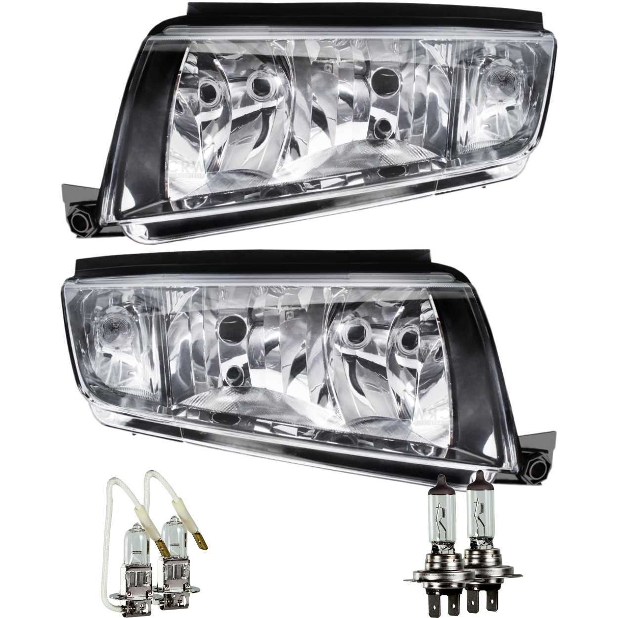 Scheinwerfer Set schwarz für Skoda FABIA Typ 6Y Bj. 09/99-03/08 inkl. Osram