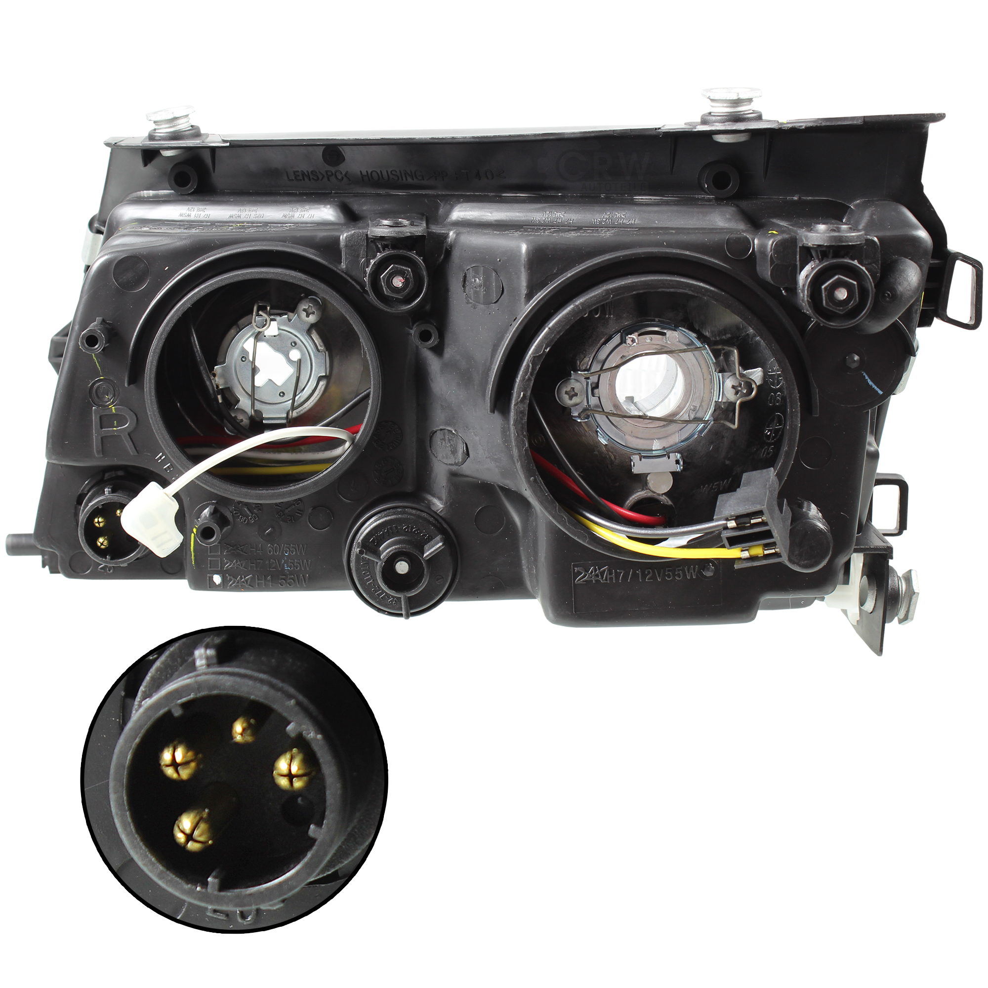 Scheinwerfer rechts für VW Passat B5 Typ 3B Bj. 96-00 H7+H1 inkl. OSRAM Lampen