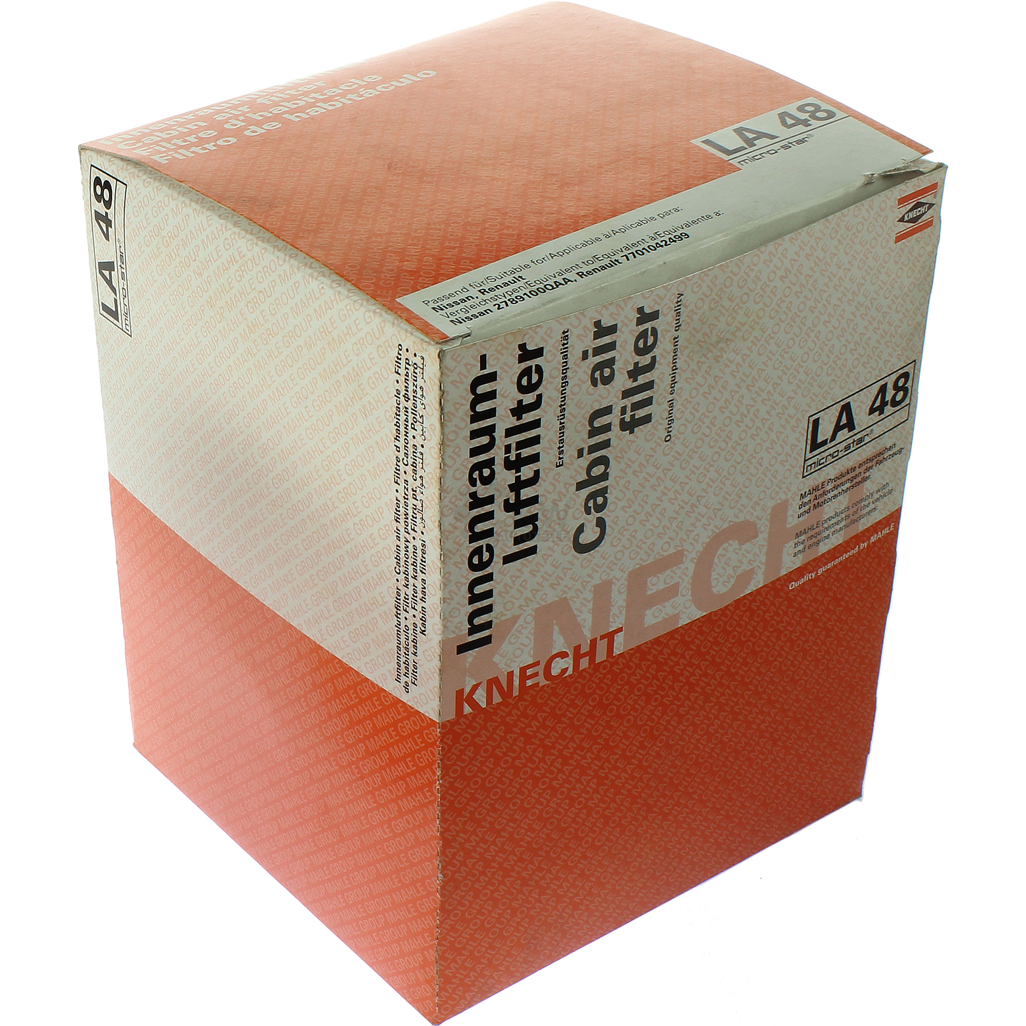 Filter Innenraumluft LA 48 für Nissan Kubistar Kasten X76 X80 Renault Kangoo Express FC0/1_ KC0/1_