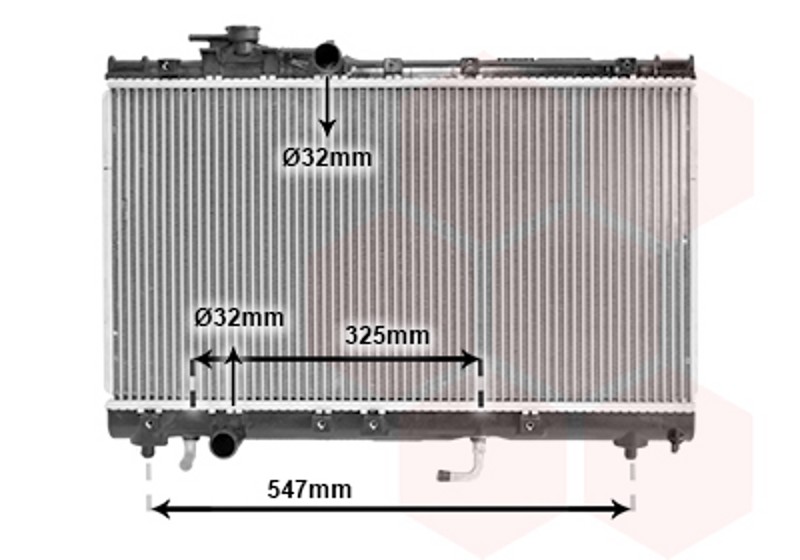 VAN WEZEL Wasserkühler Kühlrippen gelötet für Toyota Celica ST20_ AT20_ 1.8i