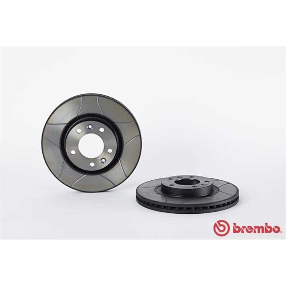 BREMBO Satz Bremsscheiben belüftet vorne + Bremsbeläge für Peugeot 407 SW 6E 