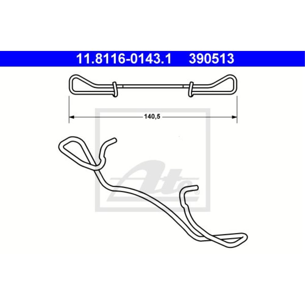 ATE 11.8116-0143.1 Feder, Bremssattel