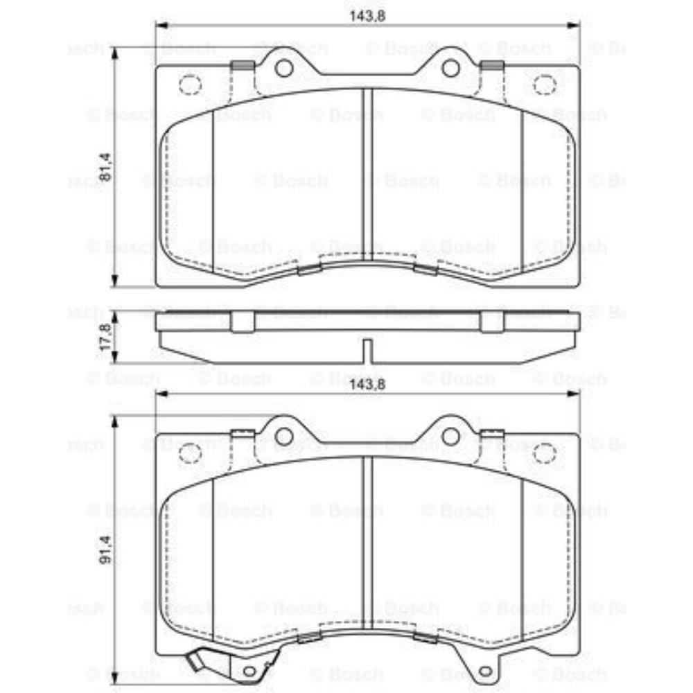 Bremsbelagsatz Scheibenbremse 0 986 494 693 Vorne für Nissan Patrol VI Y62