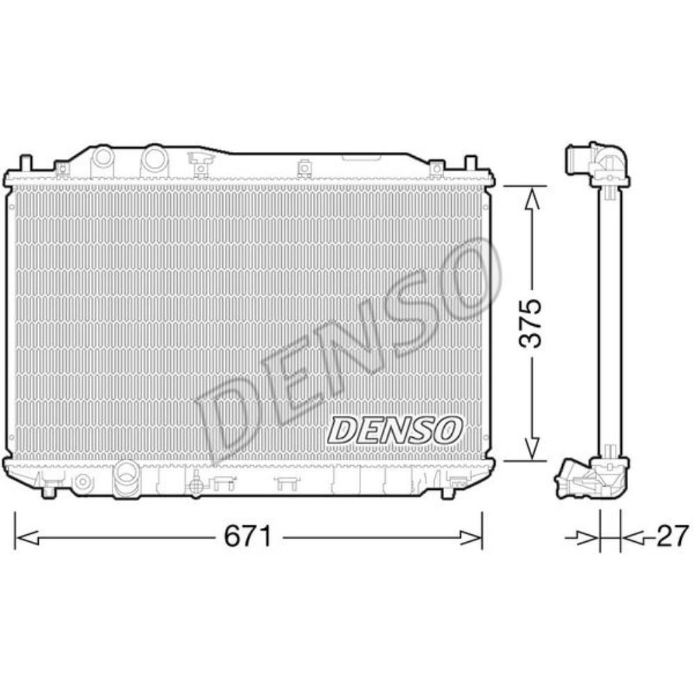 DENSO Wasserkühler Motorkühler für Honda Civic VIII Hatchback FN FK 1.8