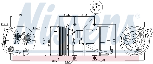 Kompressor Klimaanlage passend für Volvo V70 II SW P80_ S60 I 384 TS XY