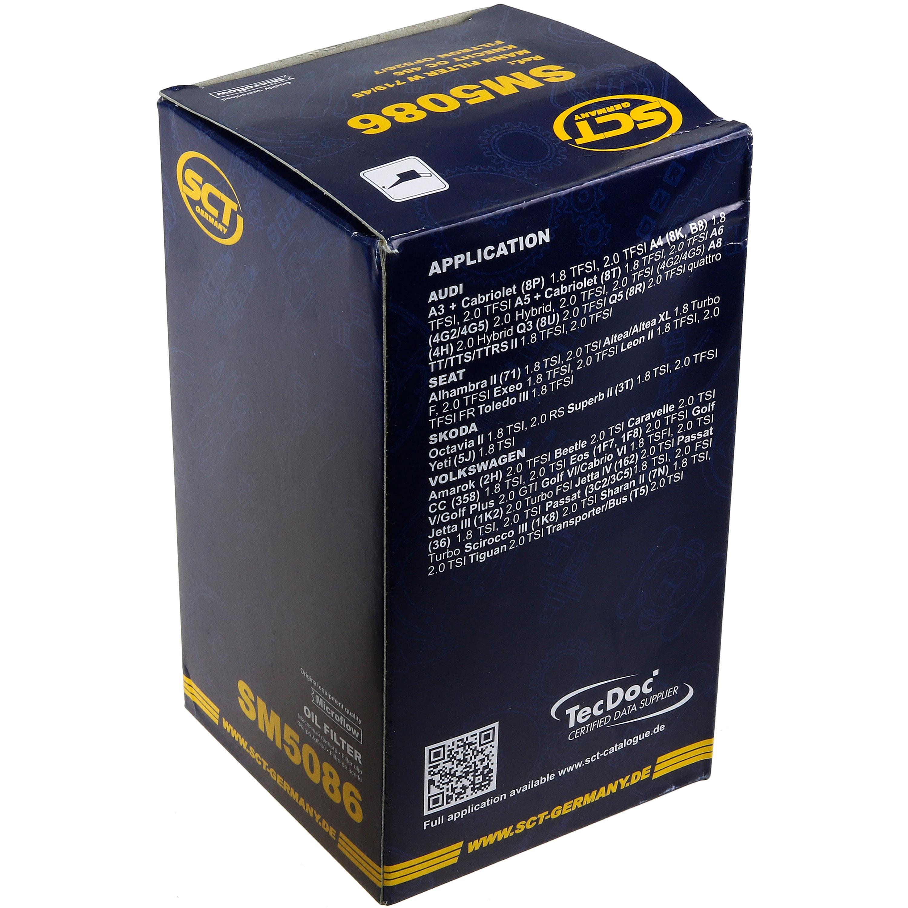 Ölfilter für Audi A3 8P1 1.8 TFSI 2.0 8PA 8K5 B8 VW Golf V 1K1