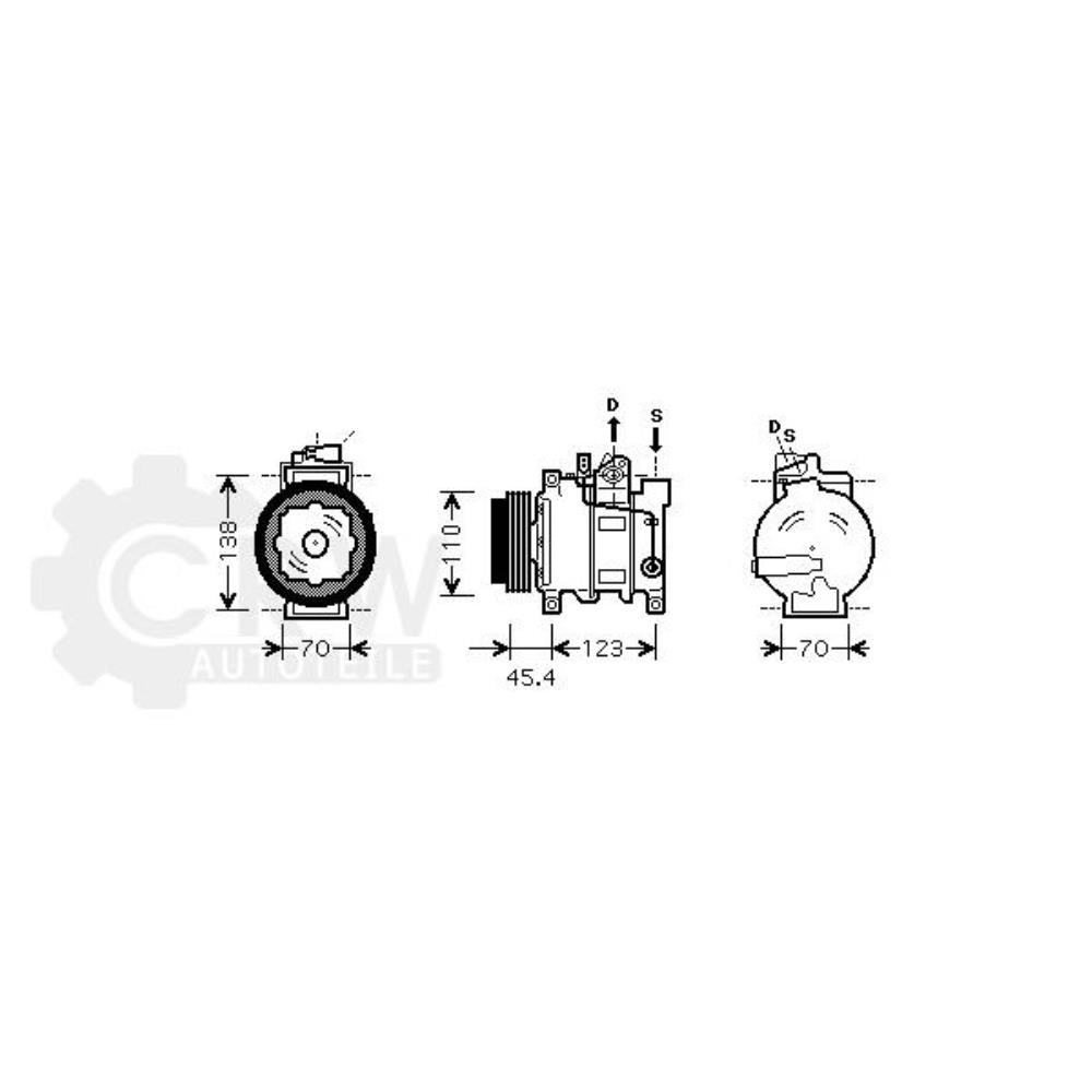 Kompressor Klimaanlage Klimakompressor für Audi Allroad 4BH C5 A6 Avant 4B
