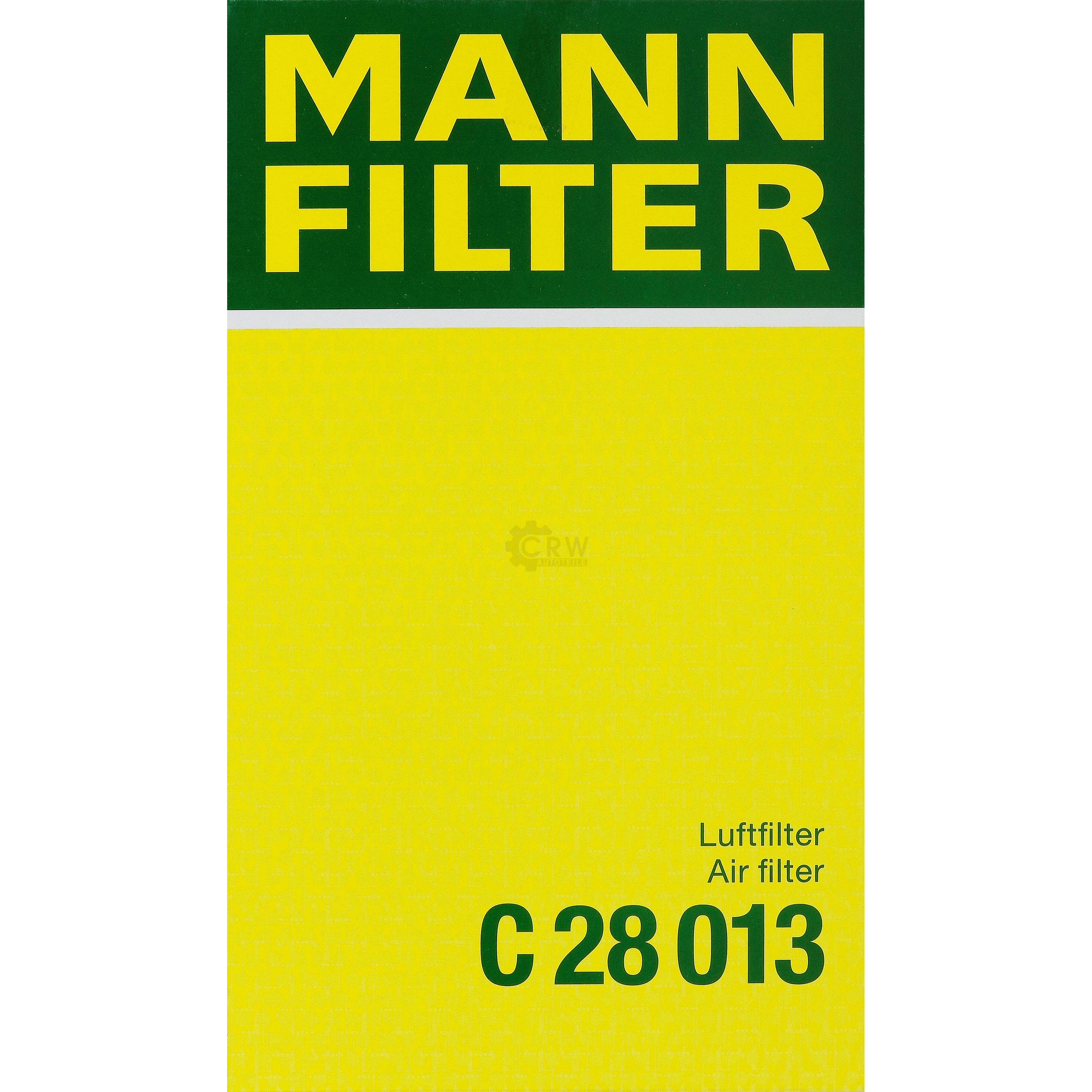 MANN-FILTER Luftfilter für Fiat 500 C 312_ 0.9 312 Lancia Ypsilon Mito 955