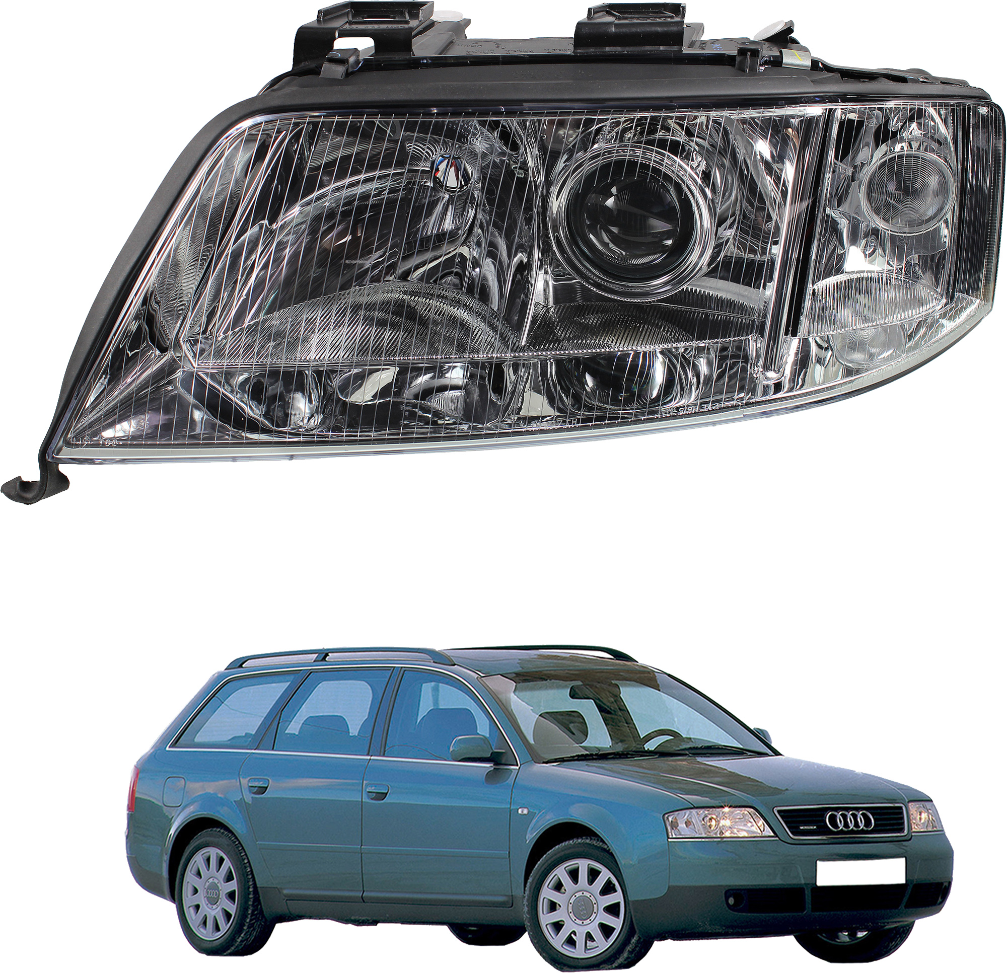 Xenon Scheinwerfer links für Audi A6 4B, C5 Bj. 09.99-05.01 D2S/H7 Limo Avant