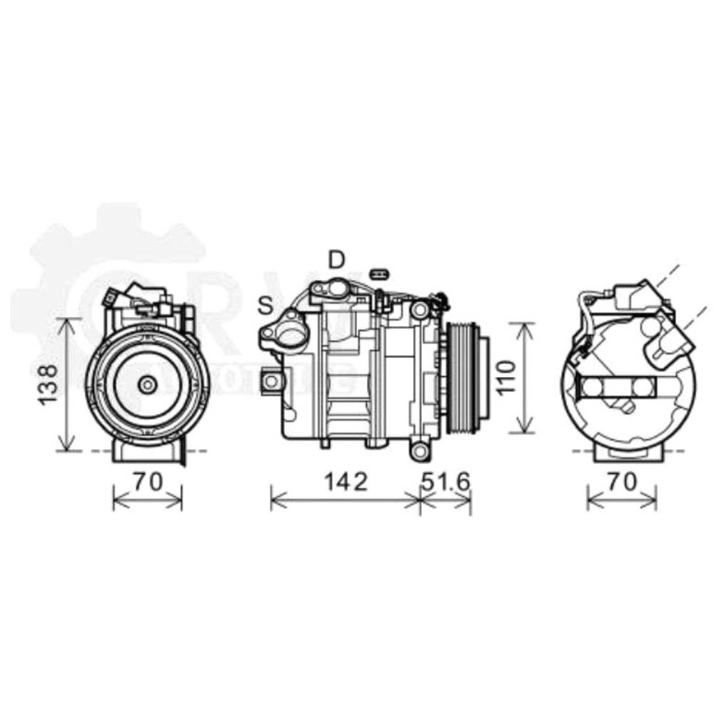 Kompressor Klimaanlage Klimakompressor für BMW 6er 3er Coupe X1 E92 E87 E93