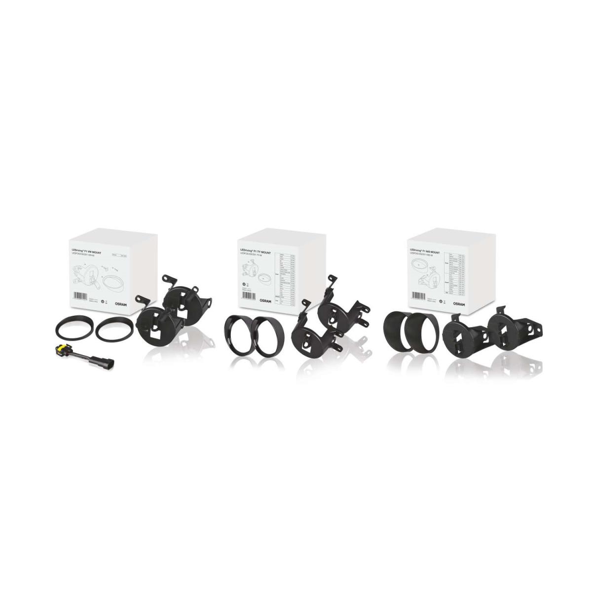 OSRAM LEDriving F1 VW MOUNT LEDFog 103 201 Halterung Set für VW Golf 5 V