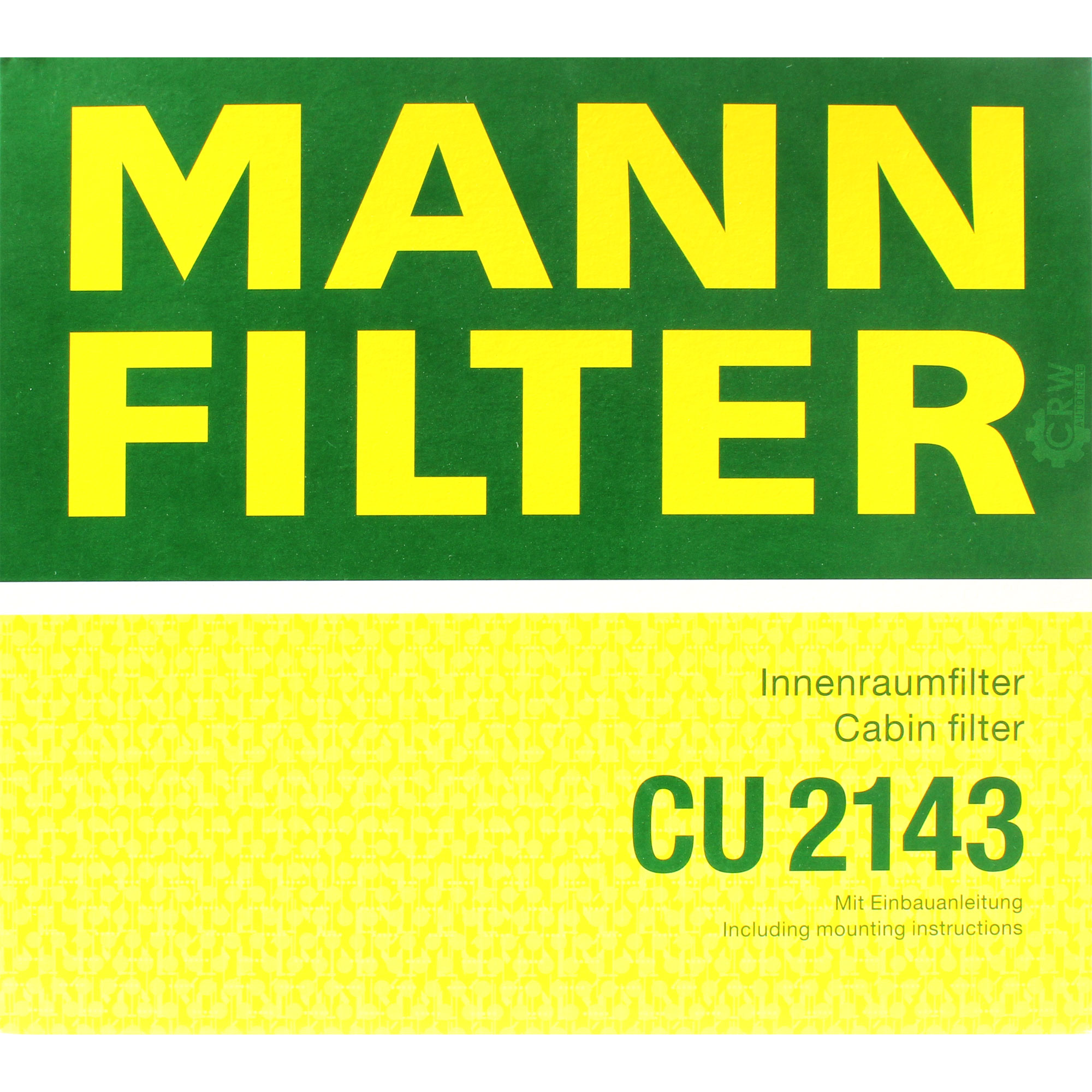 MANN-FILTER Innenraumfilter Pollenfilter CU 2143